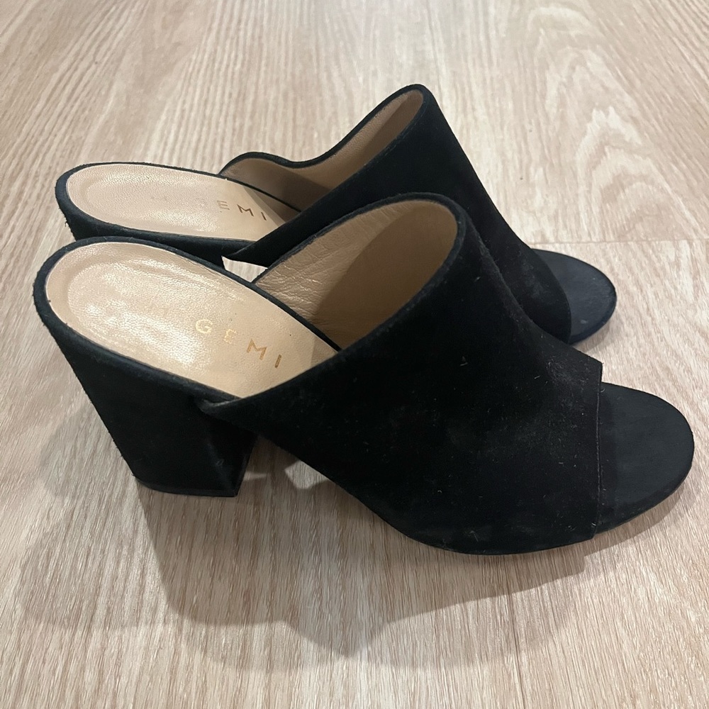 M.Gemi black Suede heeled sandals